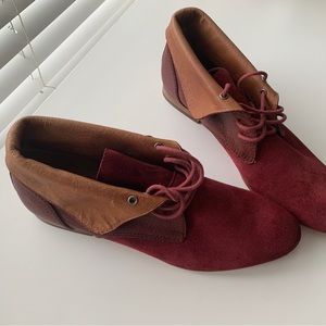 Gee Wawa Red Suede Allison Booties